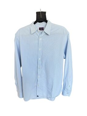 UNTUCKit Blue Stripe Button Down Shirt XL Cotton Classic Preppy Office Casual